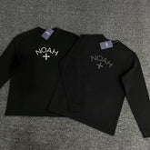 NOAH BWCJ Cross Print Unisex Crew Neck Long Sleeve Tee