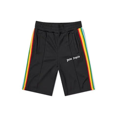 Palm Angels Rainbow Track Shorts - Black