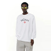 NOAH MARS Men First Gen Cross Crew Neck Long Sleeve Base Tee