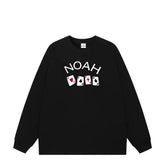 NOAH Poker Print Heavy Cotton Unisex Long Sleeve Tee Spring Autumn