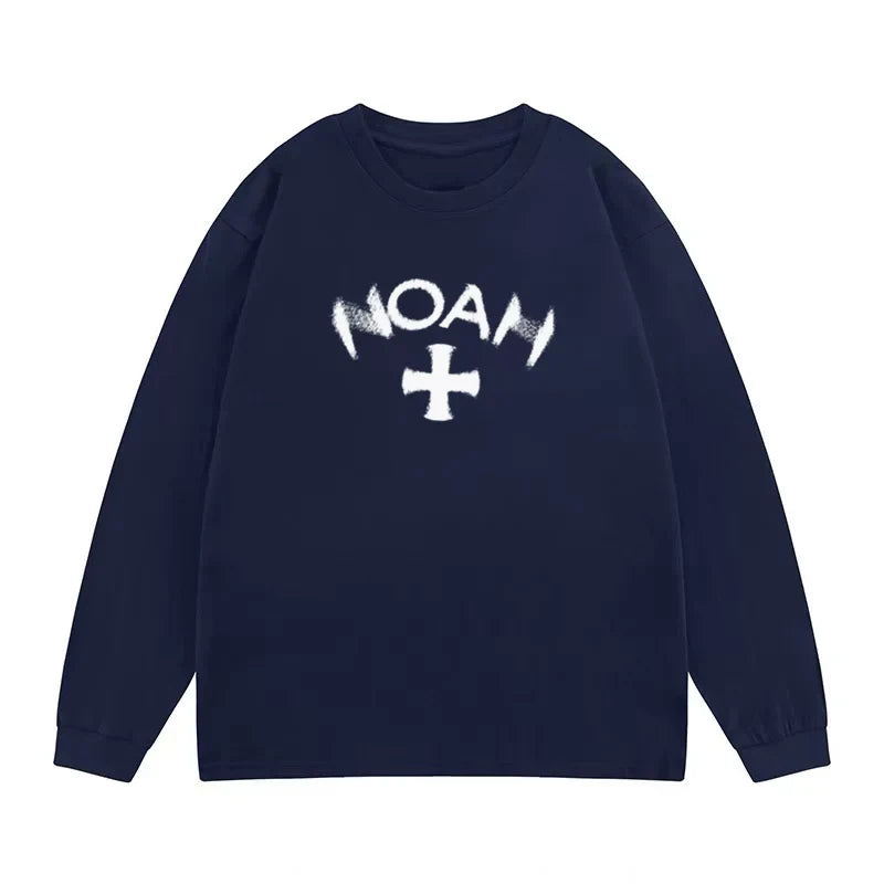NOAH Phantom Print Unisex Long Sleeve Tee Retro High Street