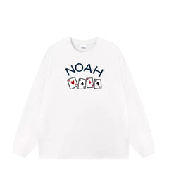 NOAH Loose Printed Heavyweight Cotton Couple Long Sleeve T-shirt