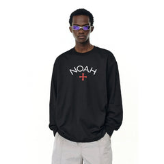 NOAH MARS Men First Gen Cross Crew Neck Long Sleeve Base Tee
