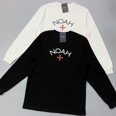 NOAH NYC CORE 1st Gen Cross Logo Unisex Crew Long Sleeve Tee