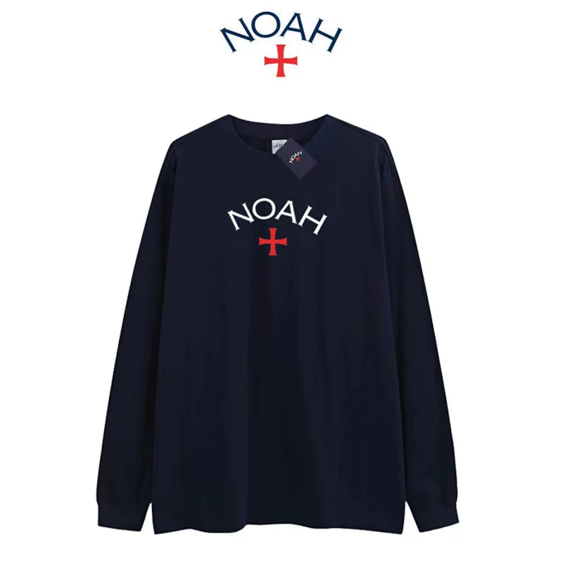 NOAH NYC CORE 1st Gen Cross Logo Unisex Crew Long Sleeve Tee