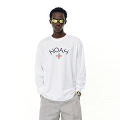 NOAH MARS Men First Gen Cross Crew Neck Long Sleeve Base Tee