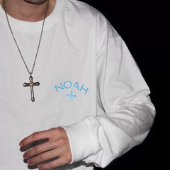 NOAH BWCJ Loose Cross Couple Heavy Cotton Long Sleeve Base Shirt