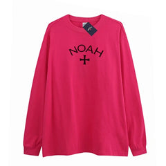 NOAH BWCJ Cross Print Unisex Crew Neck Long Sleeve Tee