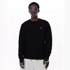 NOAH MARS Loose Crew Sweatshirt Left Chest Cross Embroidery